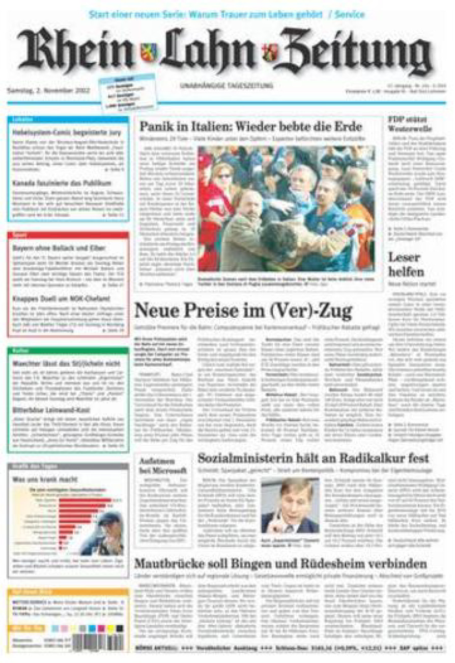 Rhein-Lahn-Zeitung vom Samstag, 02.11.2002