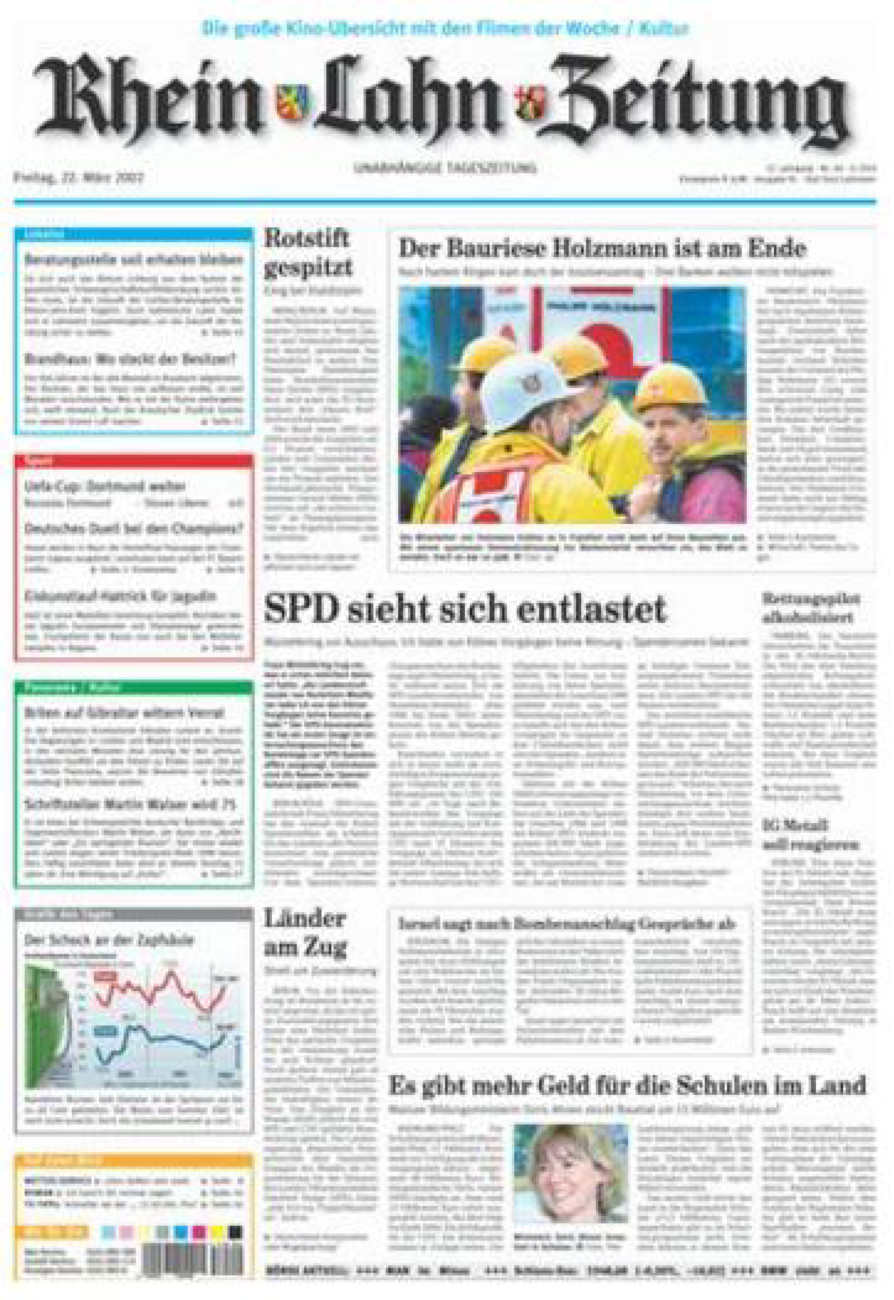 Rhein-Lahn-Zeitung vom Freitag, 22.03.2002