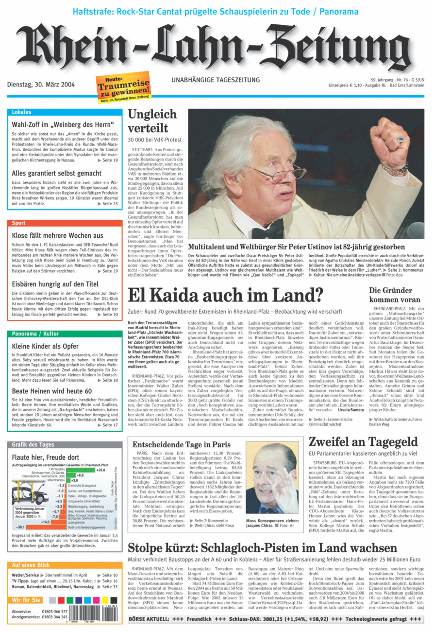 Rhein-Lahn-Zeitung vom Dienstag, 30.03.2004