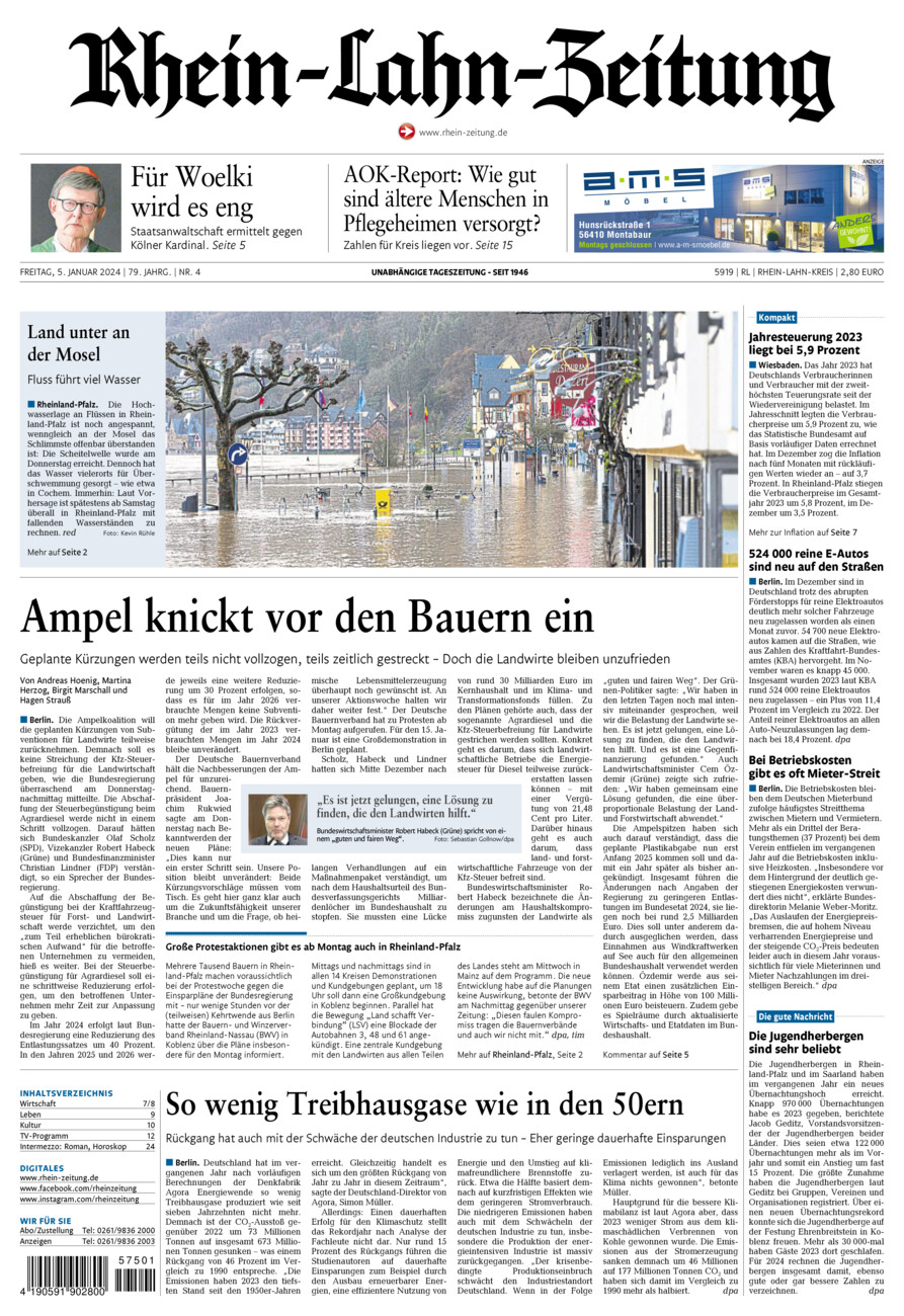 Rhein-Lahn-Zeitung vom Freitag, 05.01.2024