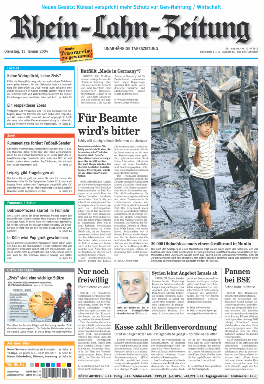 Rhein-Lahn-Zeitung vom Dienstag, 13.01.2004