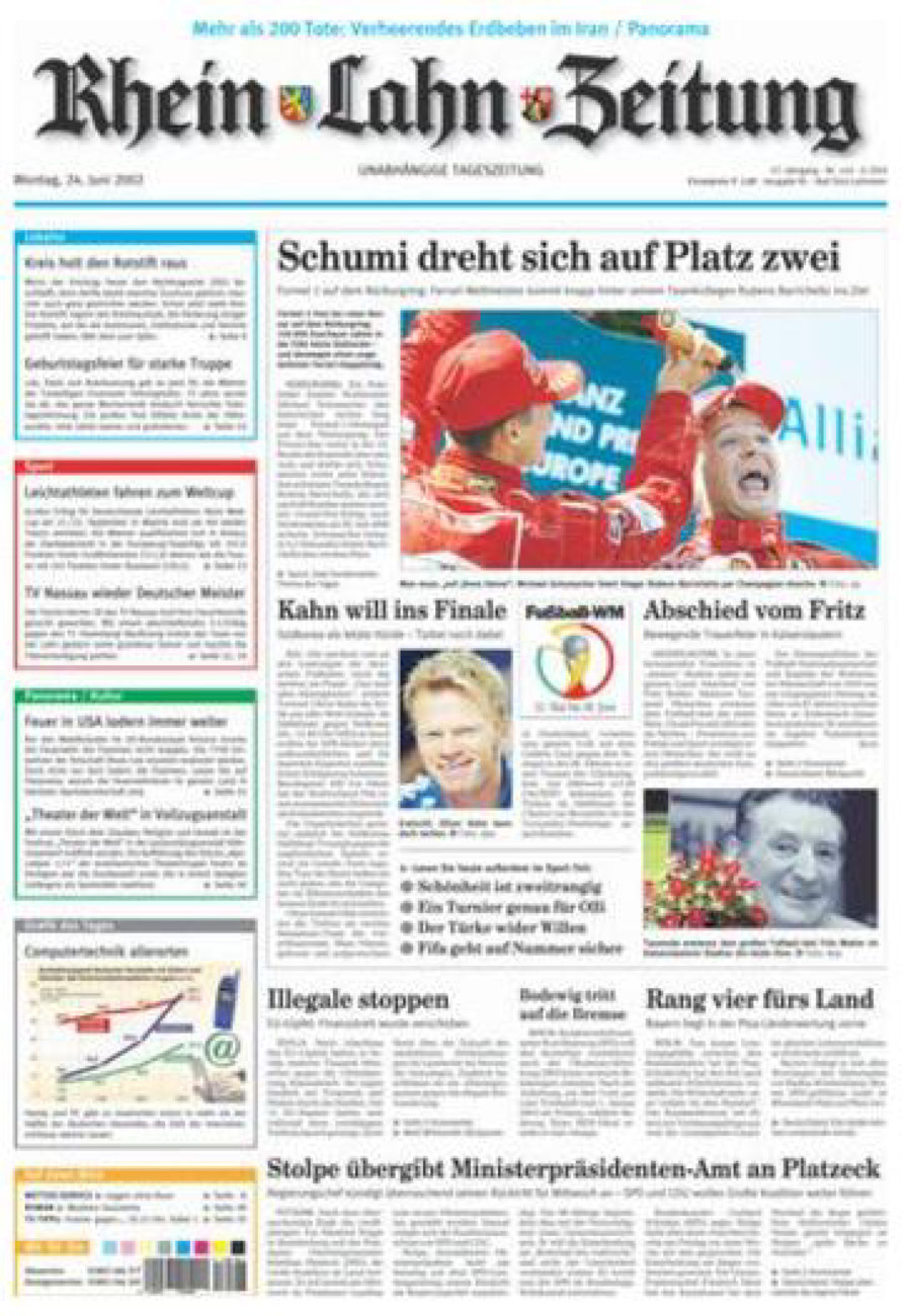 Rhein-Lahn-Zeitung vom Montag, 24.06.2002