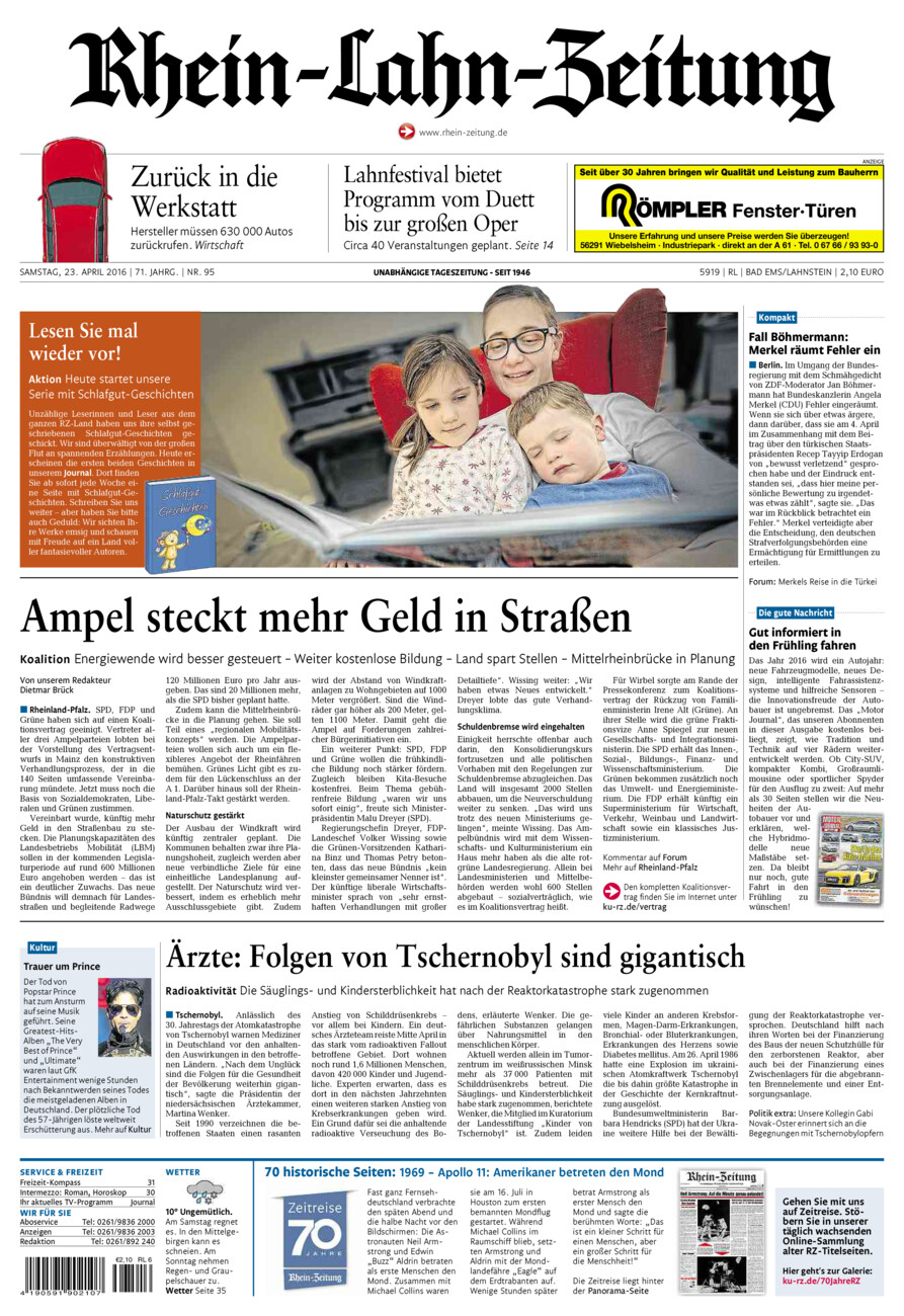 Rhein-Lahn-Zeitung vom Samstag, 23.04.2016