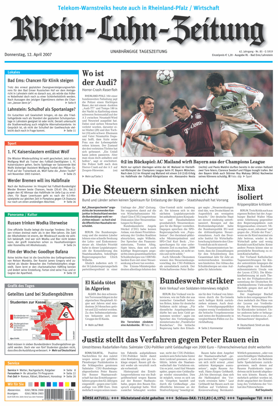 Rhein-Lahn-Zeitung vom Donnerstag, 12.04.2007