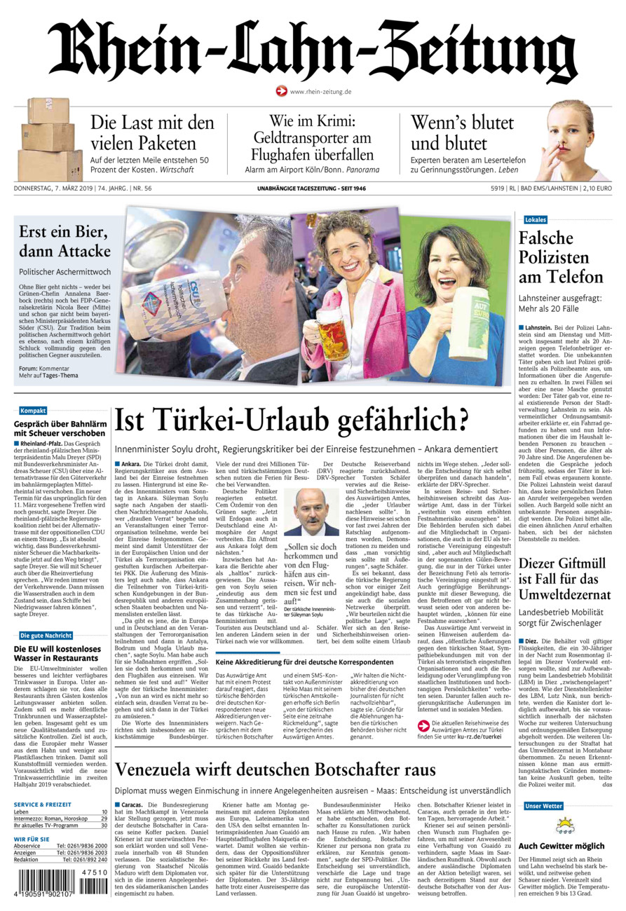 Rhein-Lahn-Zeitung vom Donnerstag, 07.03.2019