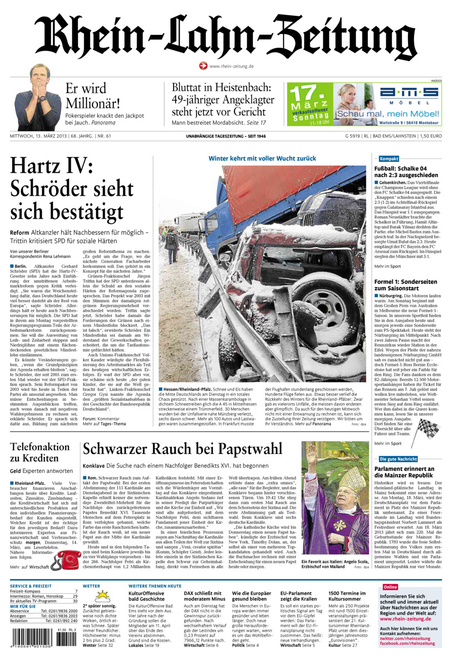 Rhein-Lahn-Zeitung vom Mittwoch, 13.03.2013