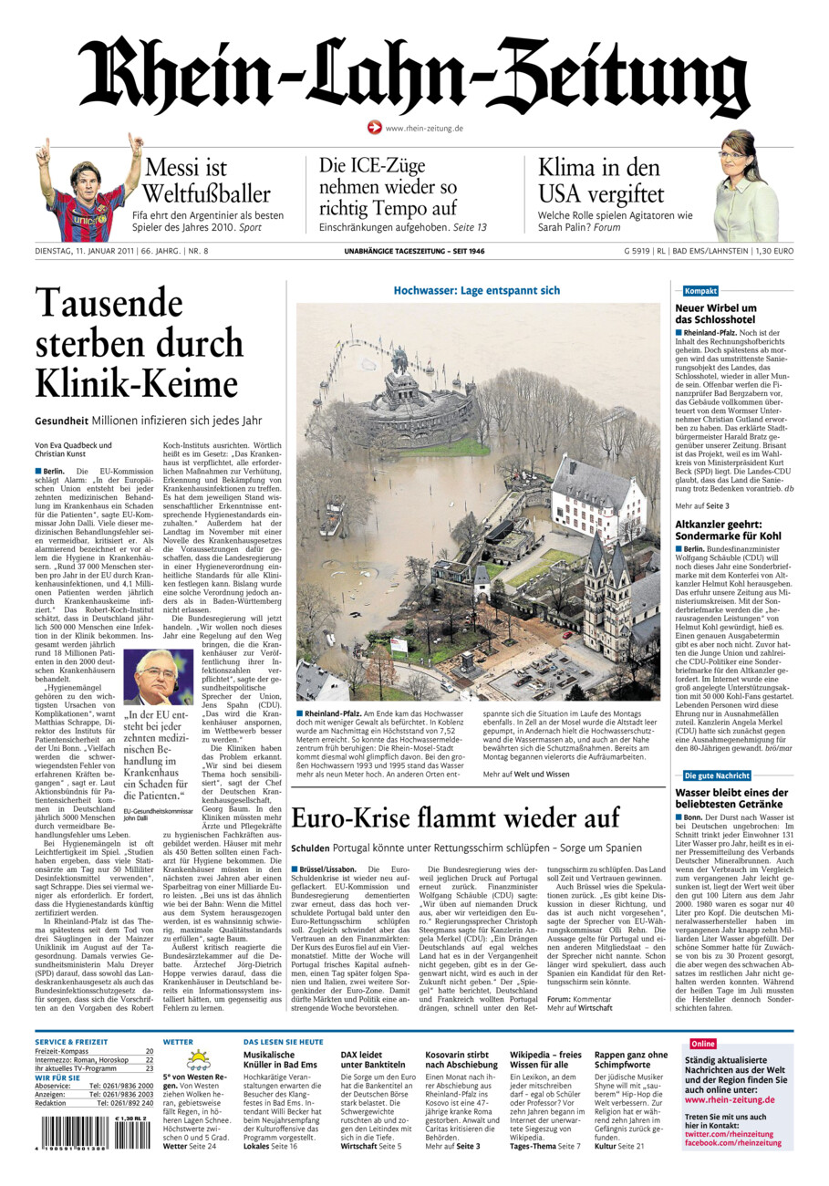 Rhein-Lahn-Zeitung vom Dienstag, 11.01.2011