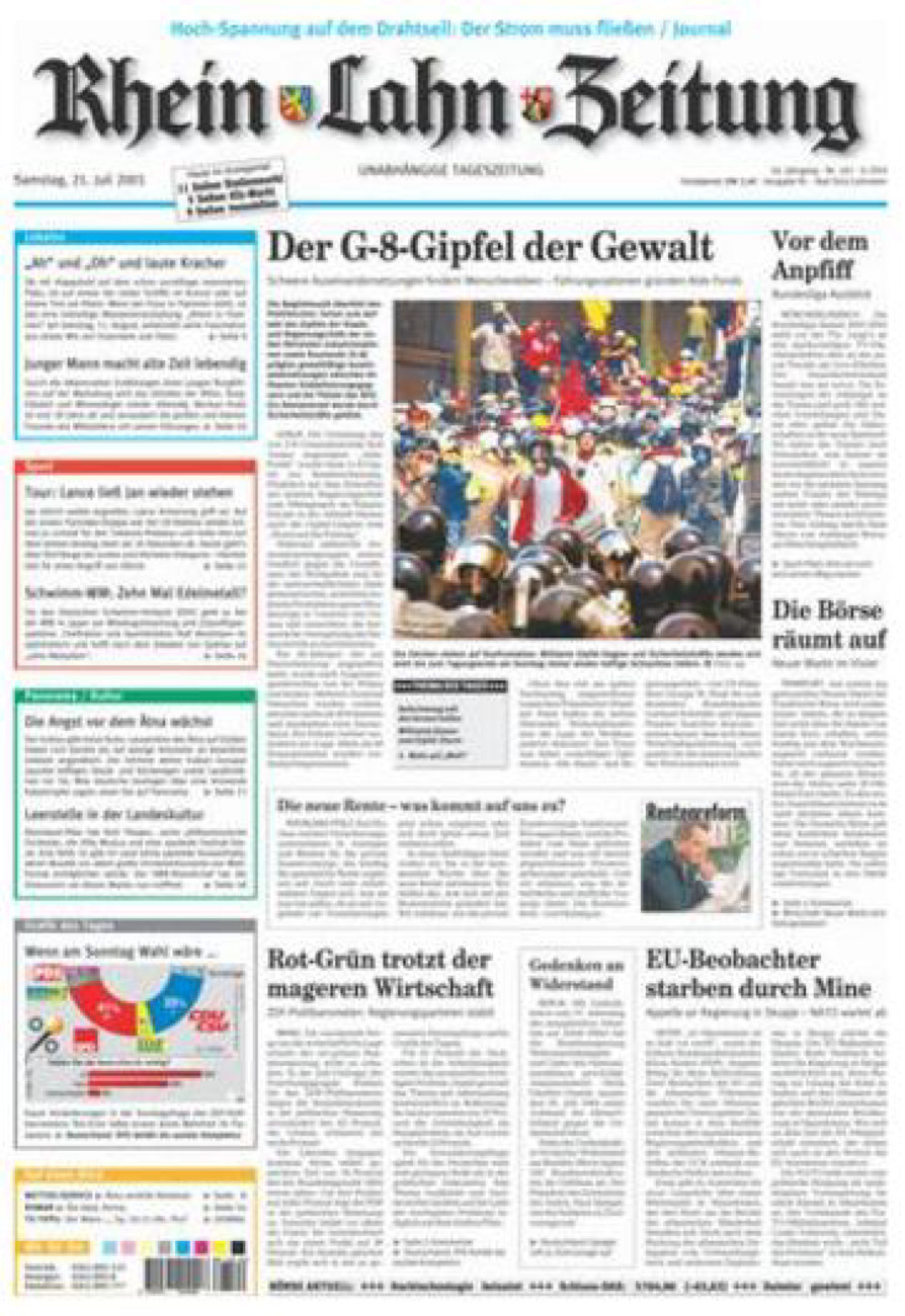 Rhein-Lahn-Zeitung vom Samstag, 21.07.2001