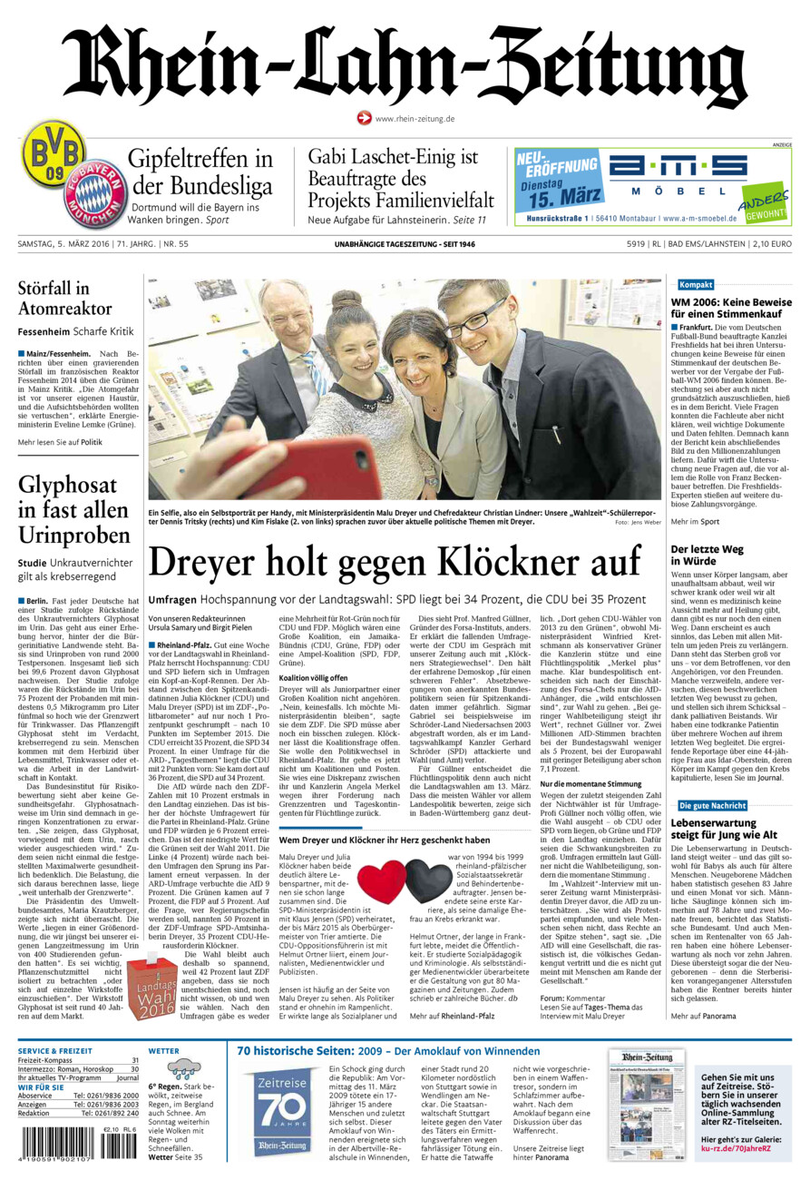 Rhein-Lahn-Zeitung vom Samstag, 05.03.2016