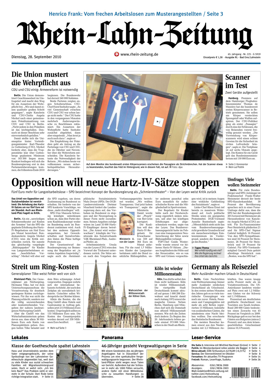 Rhein-Lahn-Zeitung vom Dienstag, 28.09.2010