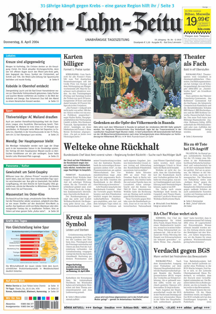 Rhein-Lahn-Zeitung vom Donnerstag, 08.04.2004