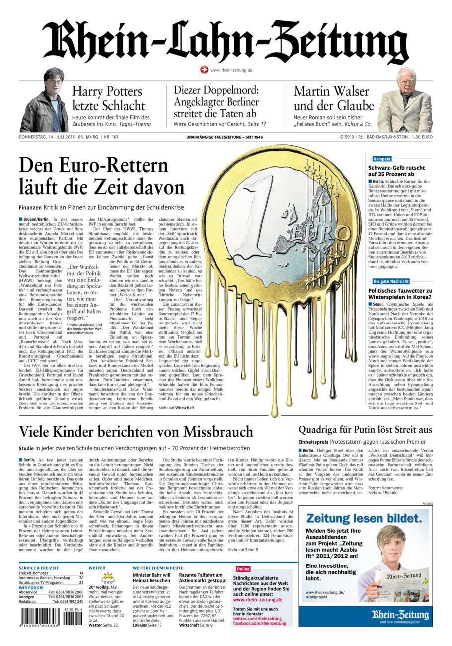 Rhein-Lahn-Zeitung vom Donnerstag, 14.07.2011