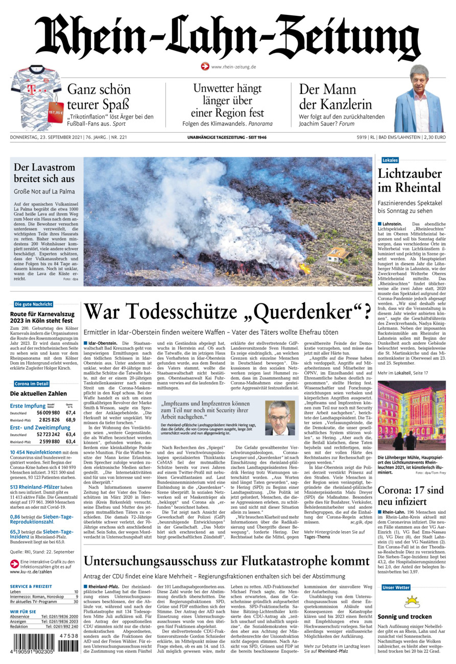 Rhein-Lahn-Zeitung vom Donnerstag, 23.09.2021