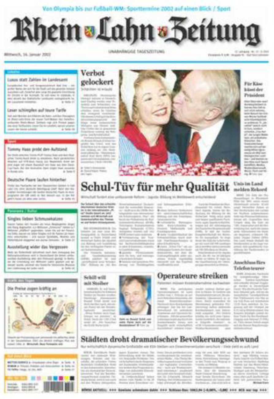 Rhein-Lahn-Zeitung vom Mittwoch, 16.01.2002