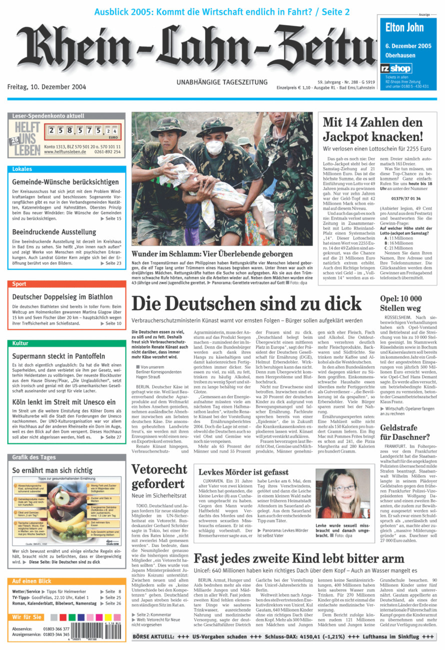 Rhein-Lahn-Zeitung vom Freitag, 10.12.2004