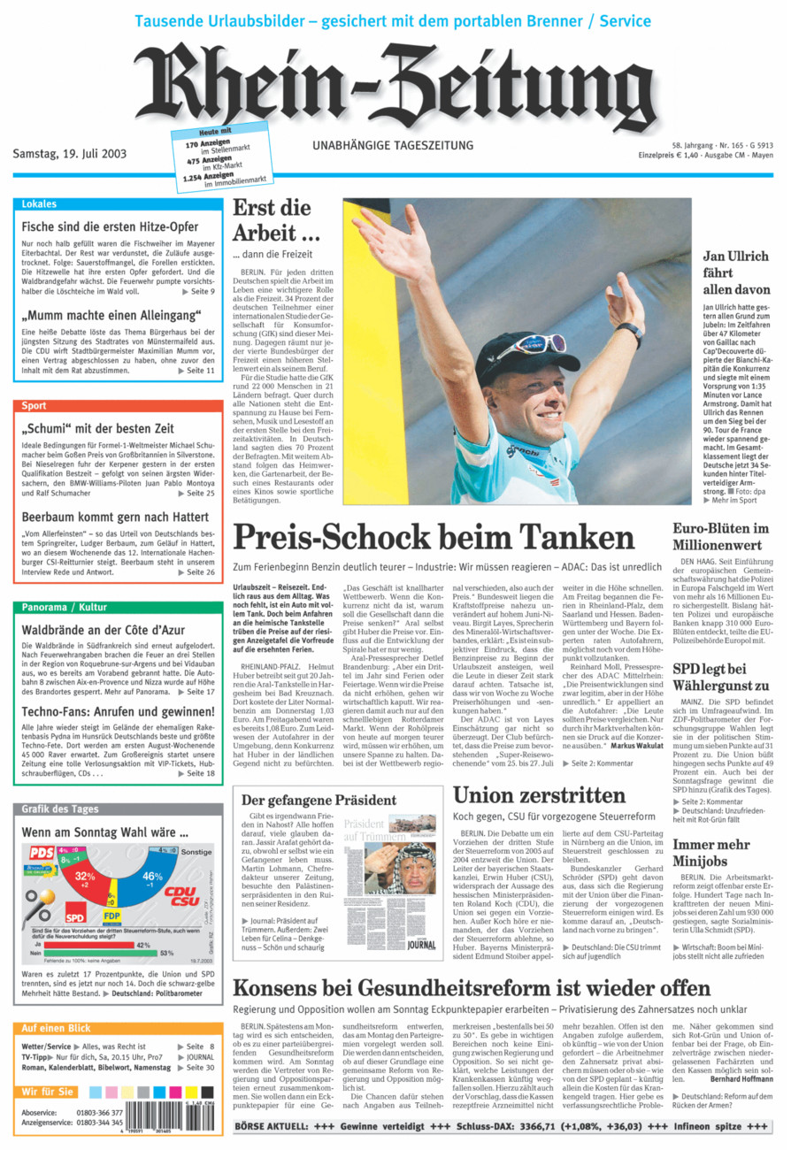 Rhein-Zeitung Andernach & Mayen vom Samstag, 19.07.2003