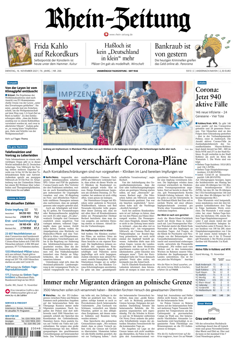 Rhein-Zeitung Andernach & Mayen vom Dienstag, 16.11.2021