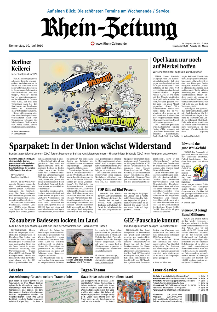 Rhein-Zeitung Andernach & Mayen vom Donnerstag, 10.06.2010