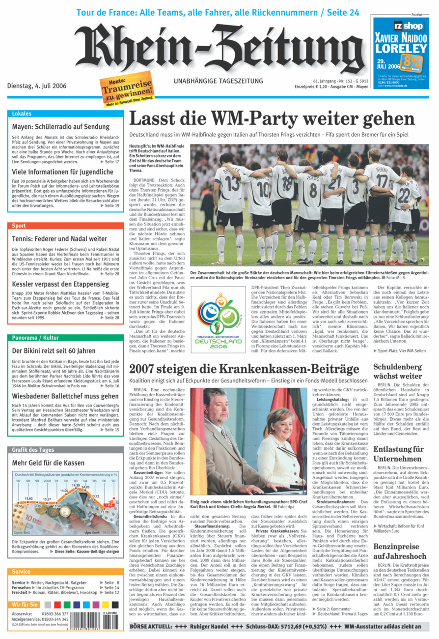 Rhein-Zeitung Andernach & Mayen vom Dienstag, 04.07.2006