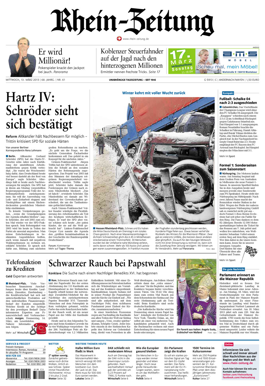 Rhein-Zeitung Andernach & Mayen vom Mittwoch, 13.03.2013