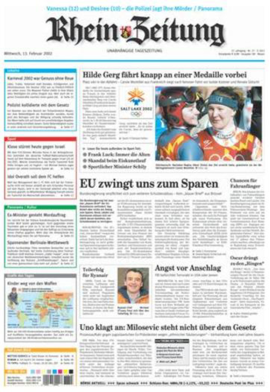 Rhein-Zeitung Andernach & Mayen vom Mittwoch, 13.02.2002