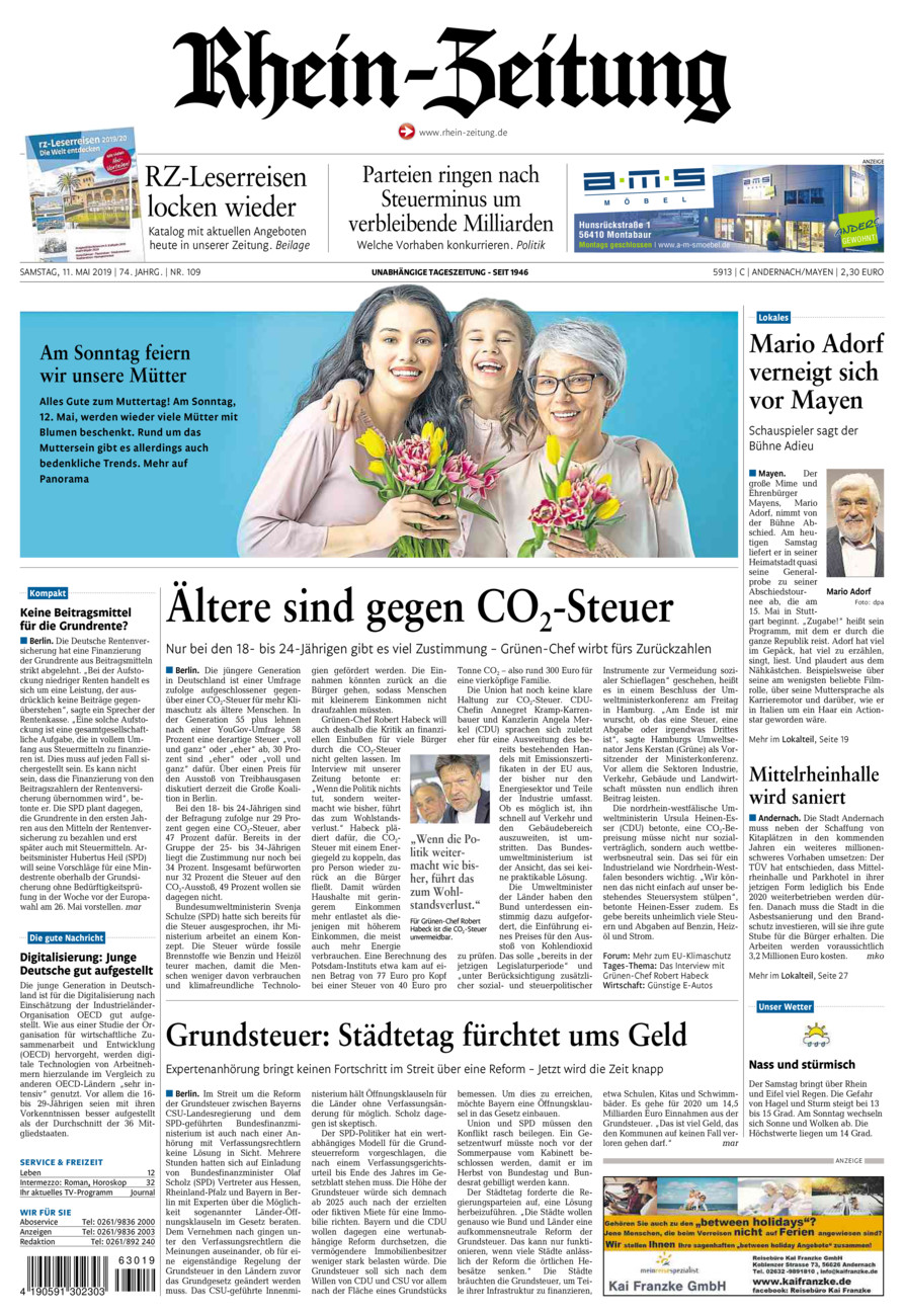 Rhein-Zeitung Andernach & Mayen vom Samstag, 11.05.2019