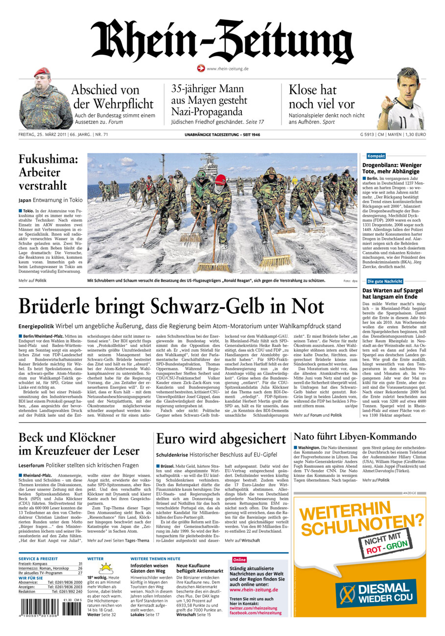 Rhein-Zeitung Andernach & Mayen vom Freitag, 25.03.2011