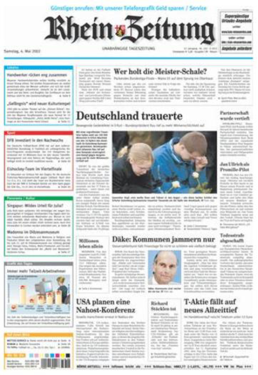 Rhein-Zeitung Andernach & Mayen vom Samstag, 04.05.2002