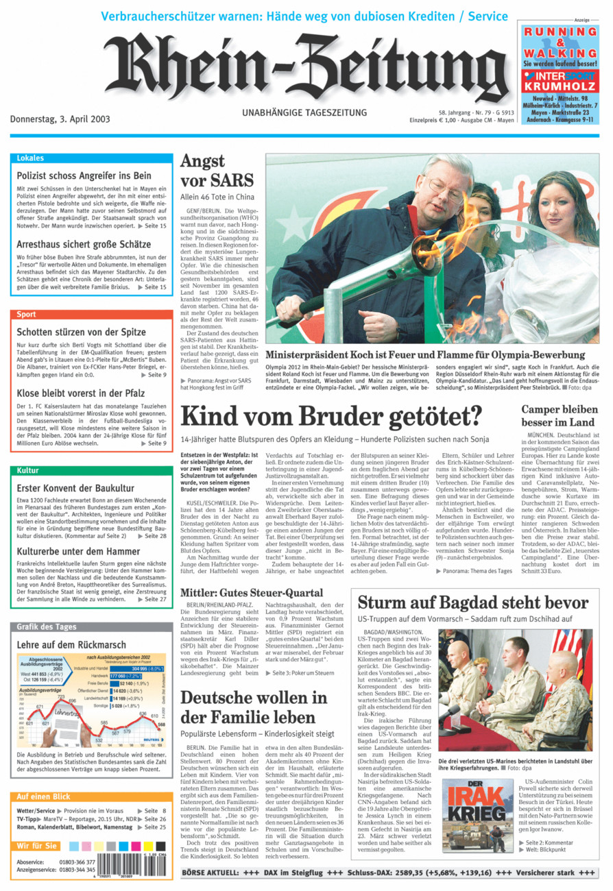 Rhein-Zeitung Andernach & Mayen vom Donnerstag, 03.04.2003