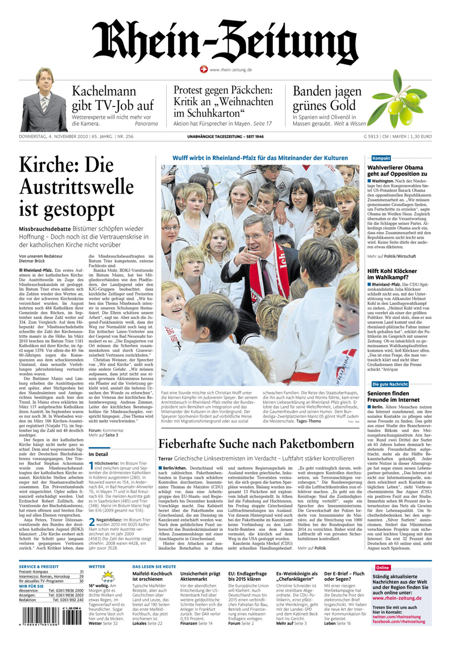 Rhein-Zeitung Andernach & Mayen vom Donnerstag, 04.11.2010