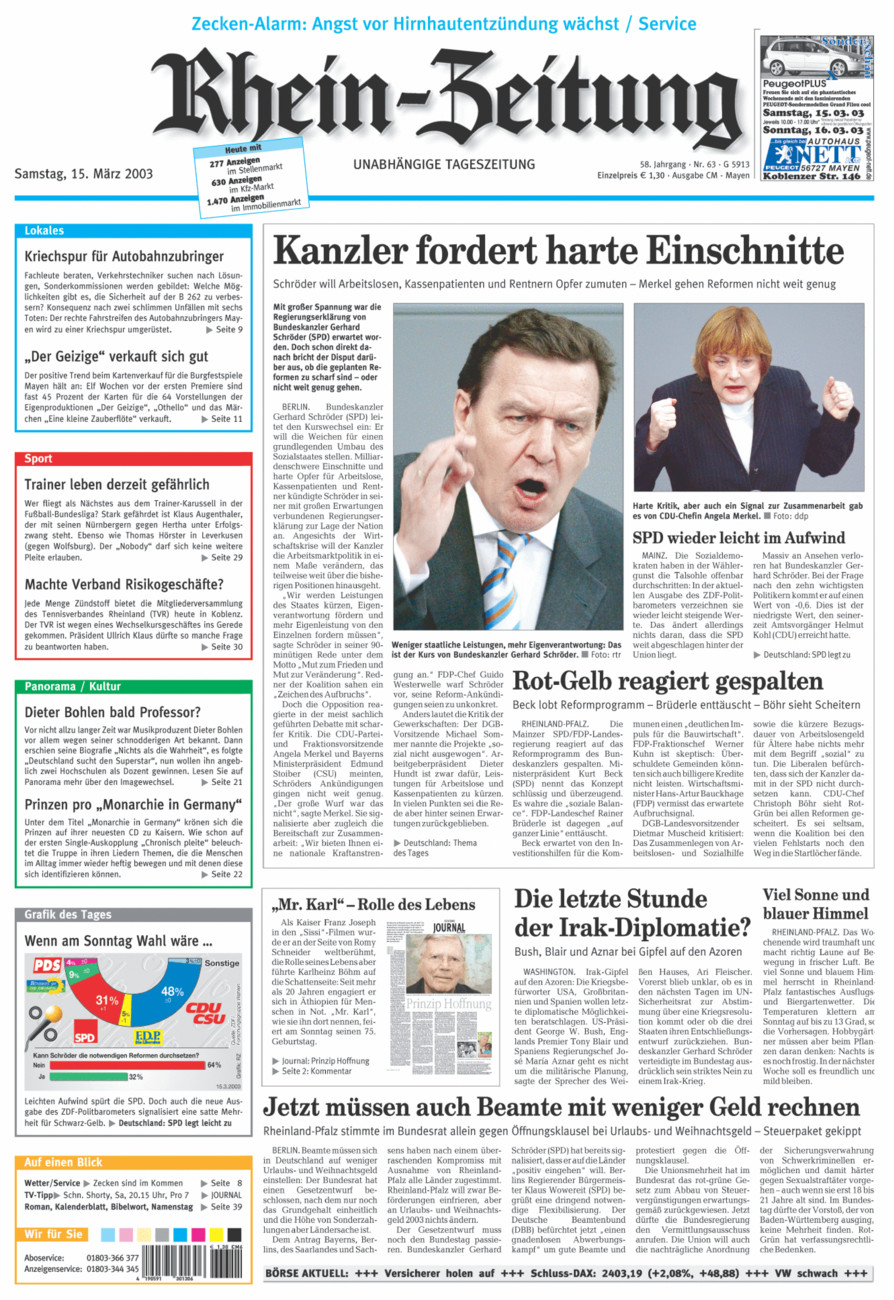 Rhein-Zeitung Andernach & Mayen vom Samstag, 15.03.2003