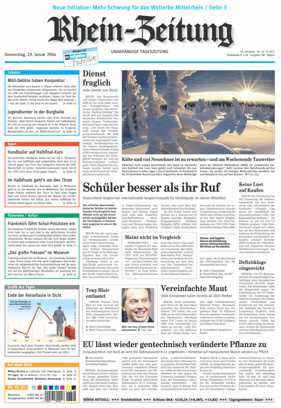 Rhein-Zeitung Andernach & Mayen vom Donnerstag, 29.01.2004