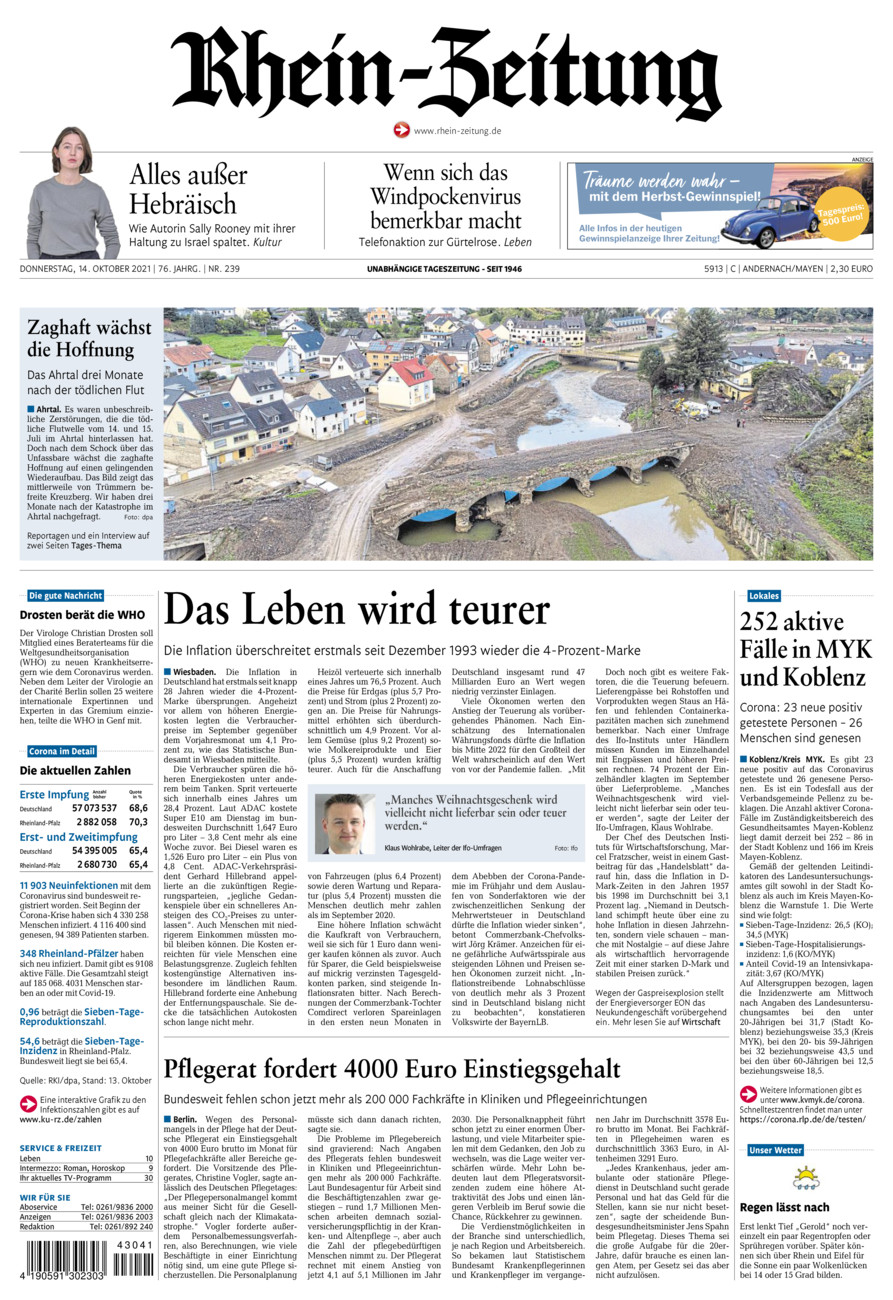 Rhein-Zeitung Andernach & Mayen vom Donnerstag, 14.10.2021