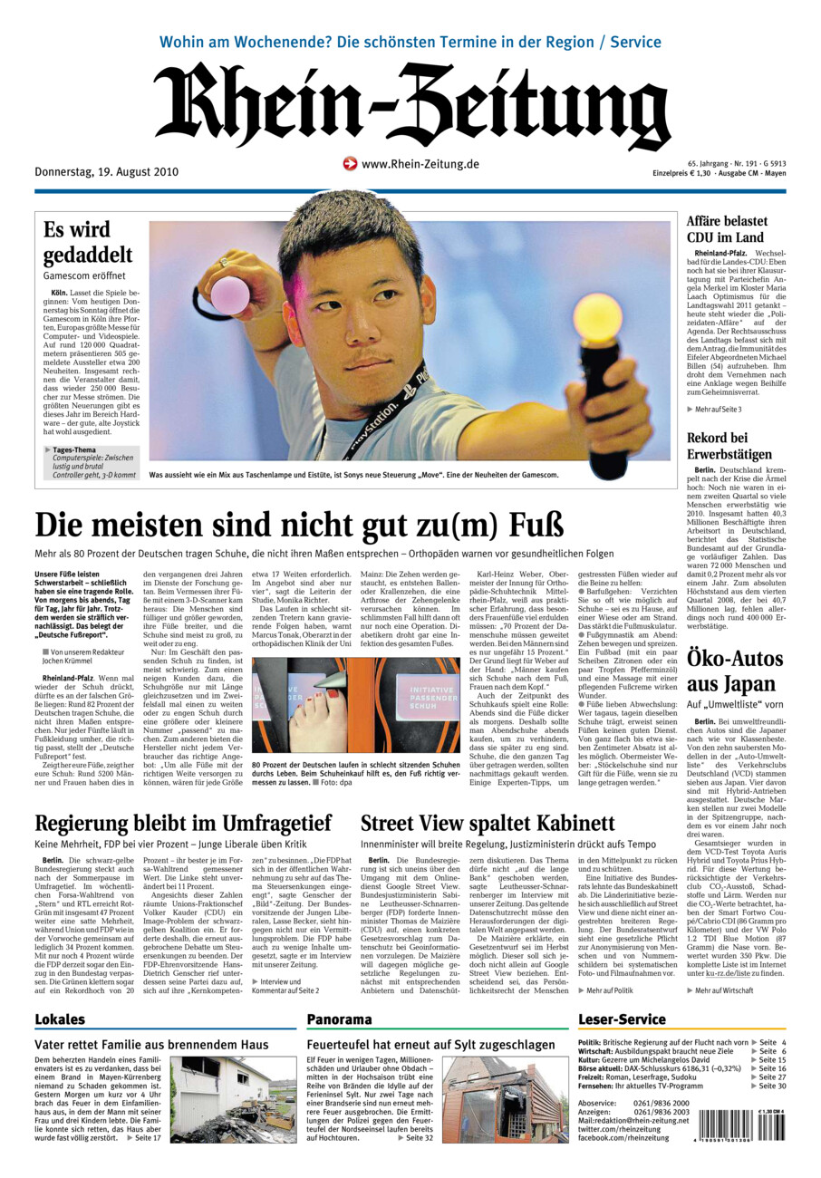 Rhein-Zeitung Andernach & Mayen vom Donnerstag, 19.08.2010