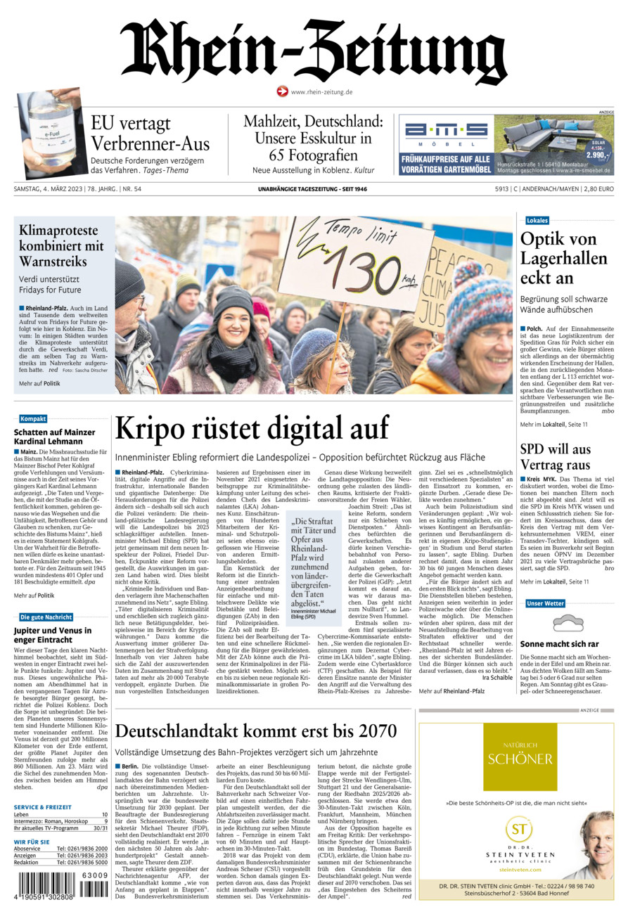 Rhein-Zeitung Andernach & Mayen vom Samstag, 04.03.2023