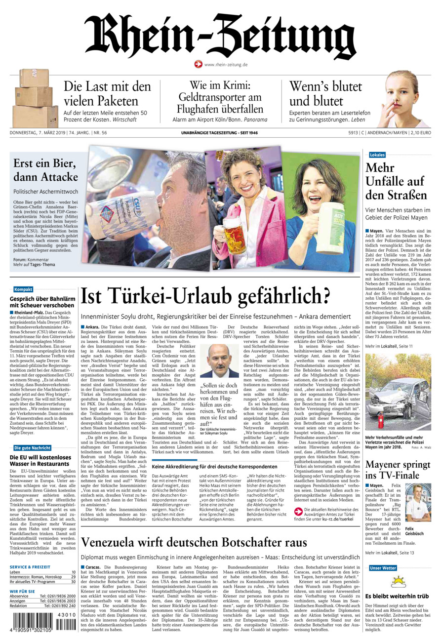 Rhein-Zeitung Andernach & Mayen vom Donnerstag, 07.03.2019