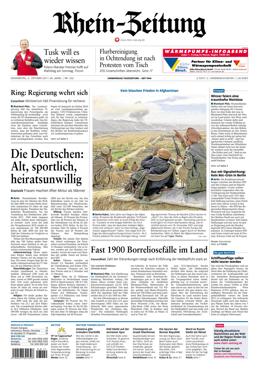 Rhein-Zeitung Andernach & Mayen vom Donnerstag, 06.10.2011
