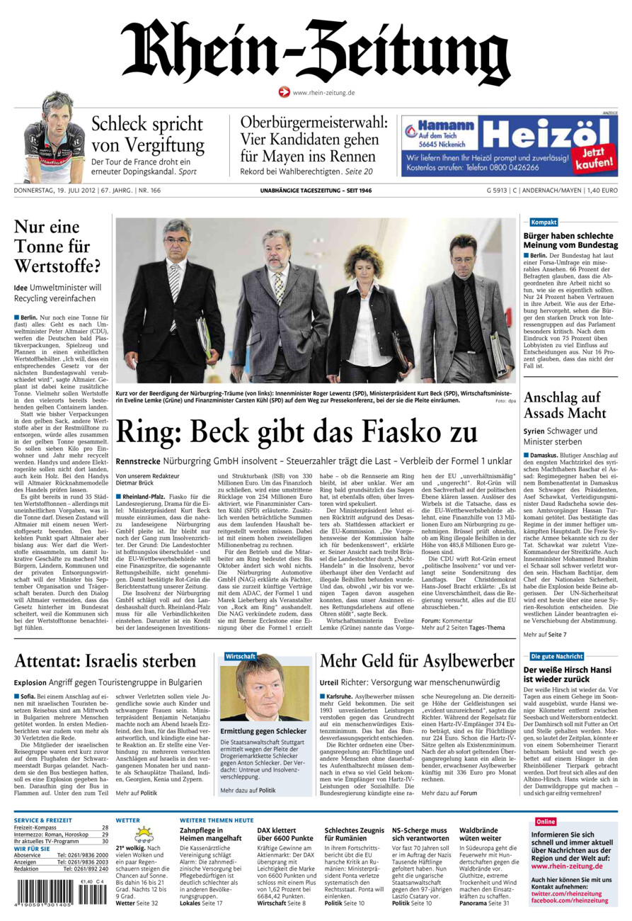 Rhein-Zeitung Andernach & Mayen vom Donnerstag, 19.07.2012