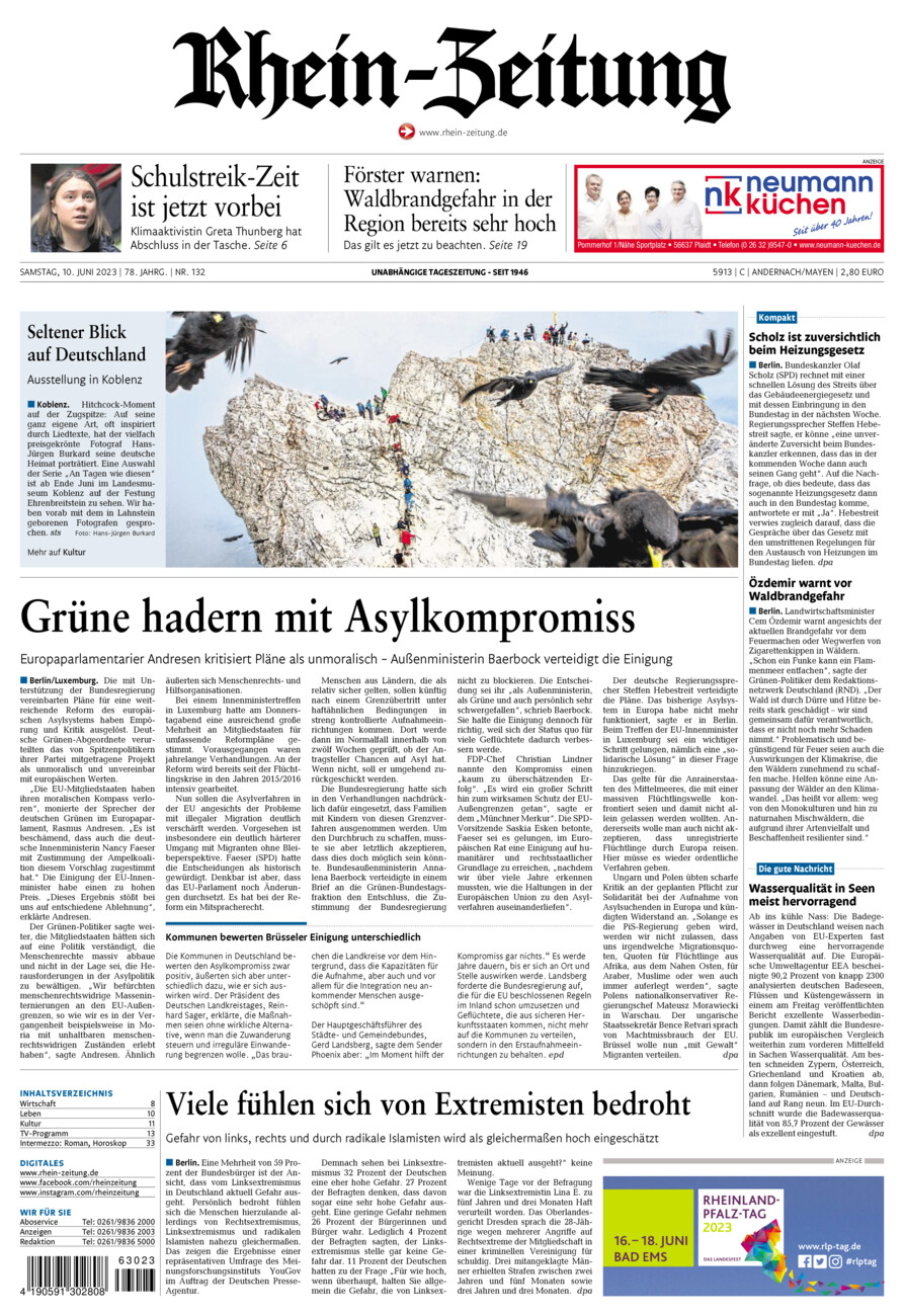 Rhein-Zeitung Andernach & Mayen vom Samstag, 10.06.2023