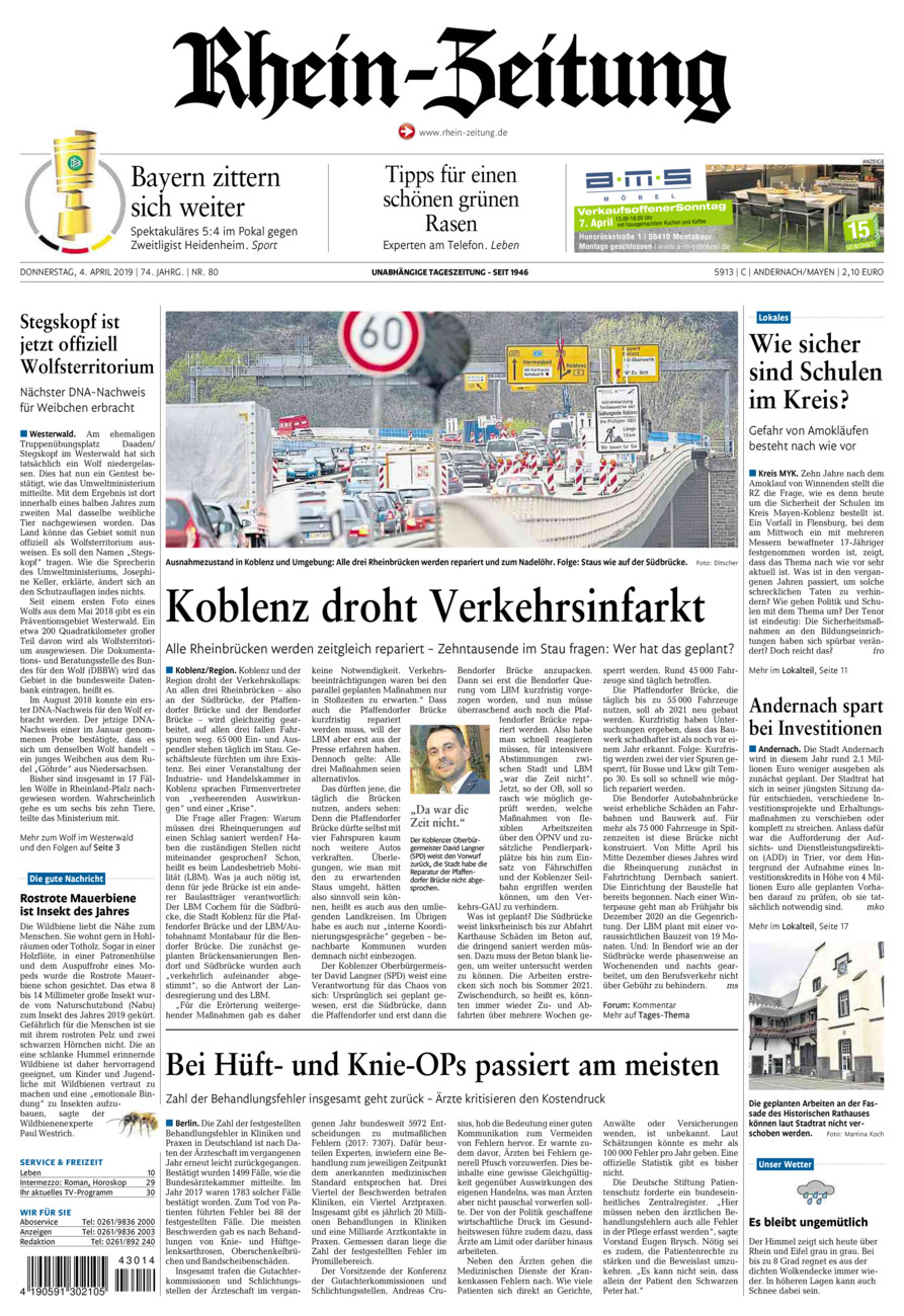Rhein-Zeitung Andernach & Mayen vom Donnerstag, 04.04.2019