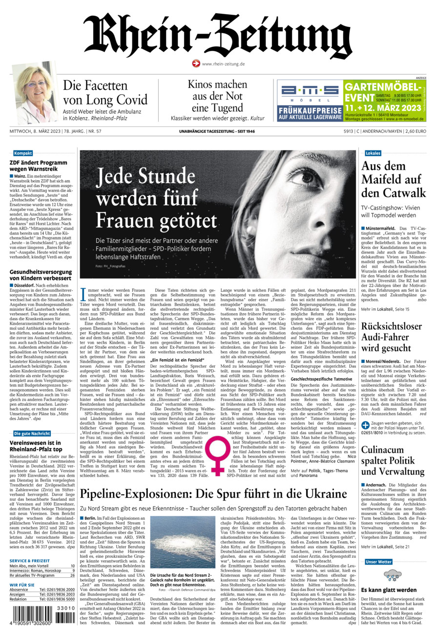 Rhein-Zeitung Andernach & Mayen vom Mittwoch, 08.03.2023