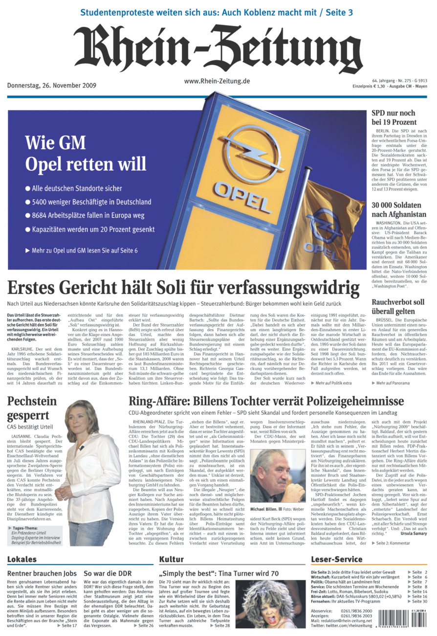 Rhein-Zeitung Andernach & Mayen vom Donnerstag, 26.11.2009