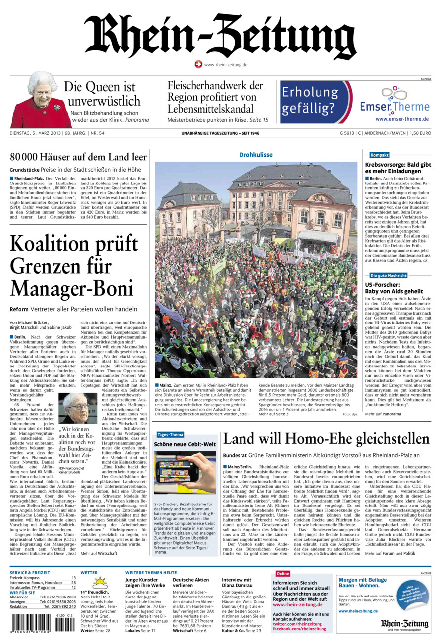 Rhein-Zeitung Andernach & Mayen vom Dienstag, 05.03.2013