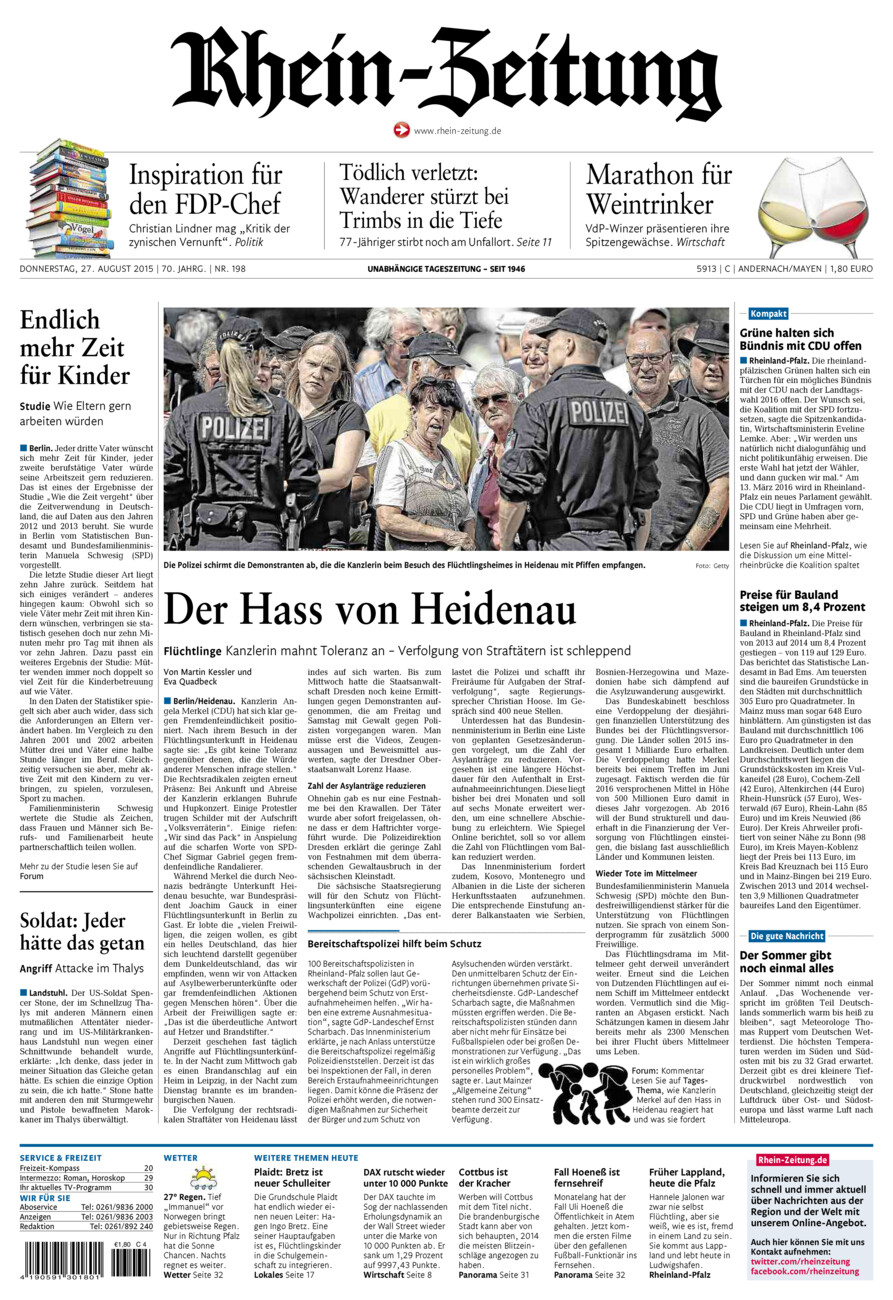 Rhein-Zeitung Andernach & Mayen vom Donnerstag, 27.08.2015