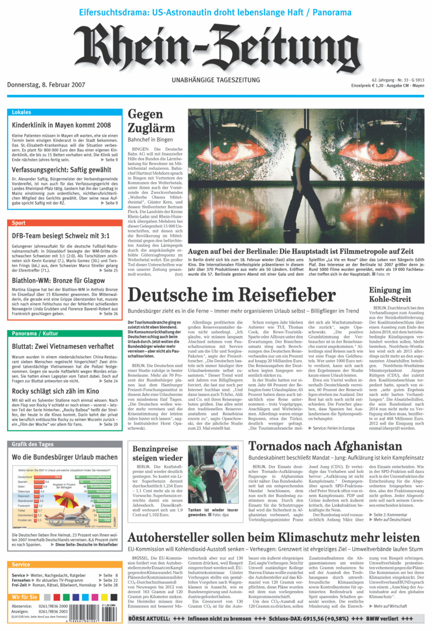 Rhein-Zeitung Andernach & Mayen vom Donnerstag, 08.02.2007