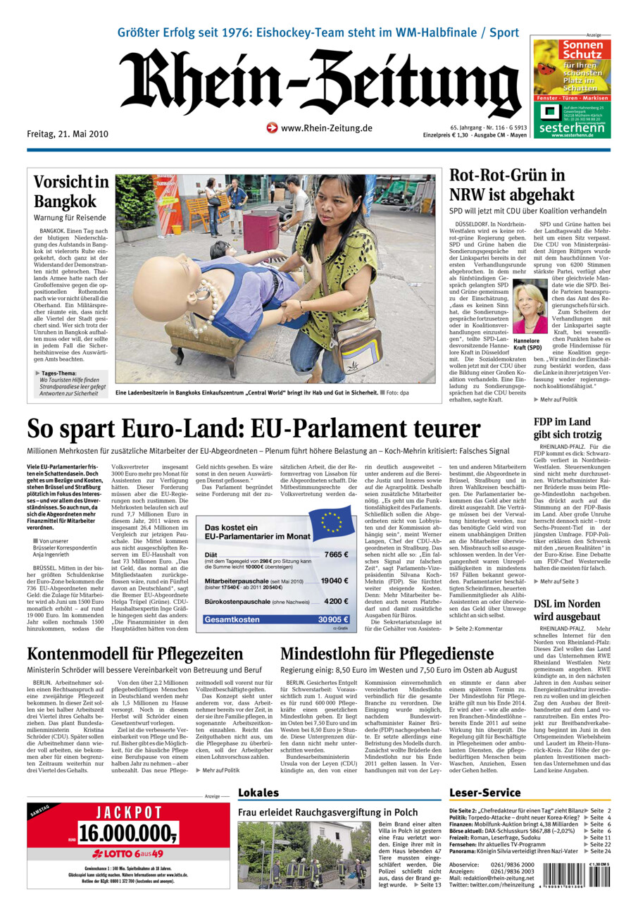 Rhein-Zeitung Andernach & Mayen vom Freitag, 21.05.2010