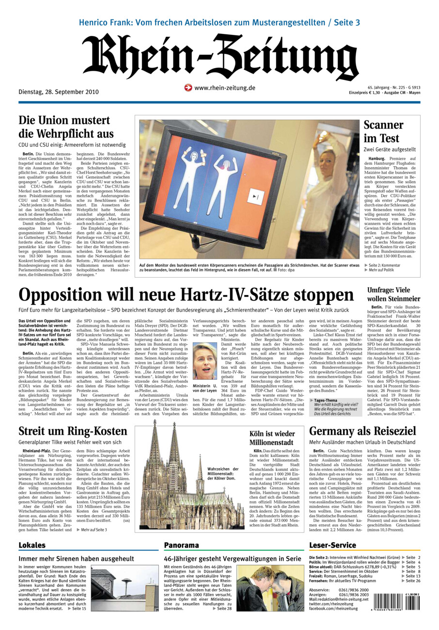 Rhein-Zeitung Andernach & Mayen vom Dienstag, 28.09.2010