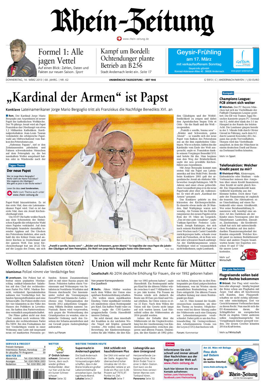 Rhein-Zeitung Andernach & Mayen vom Donnerstag, 14.03.2013