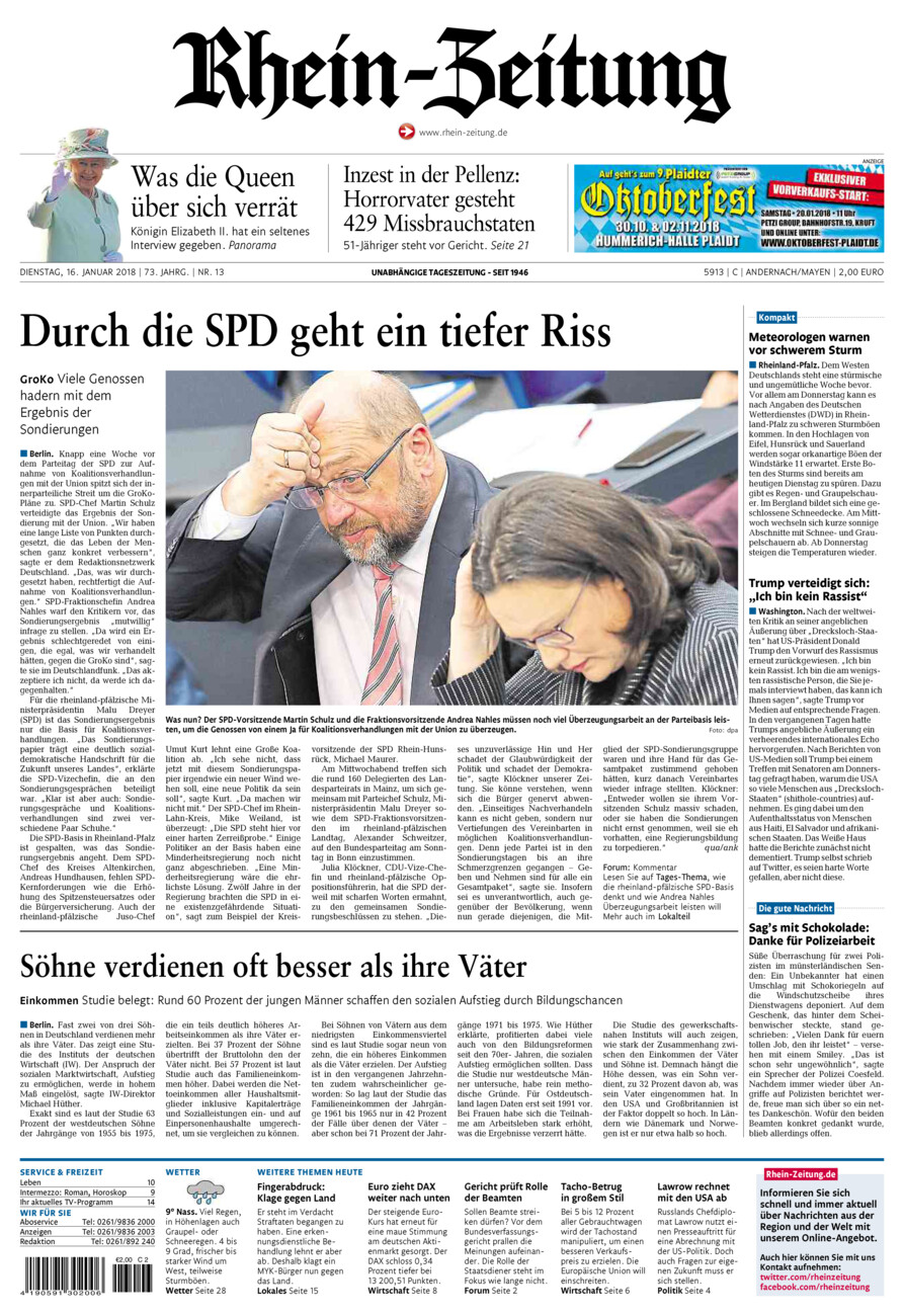 Rhein-Zeitung Andernach & Mayen vom Dienstag, 16.01.2018