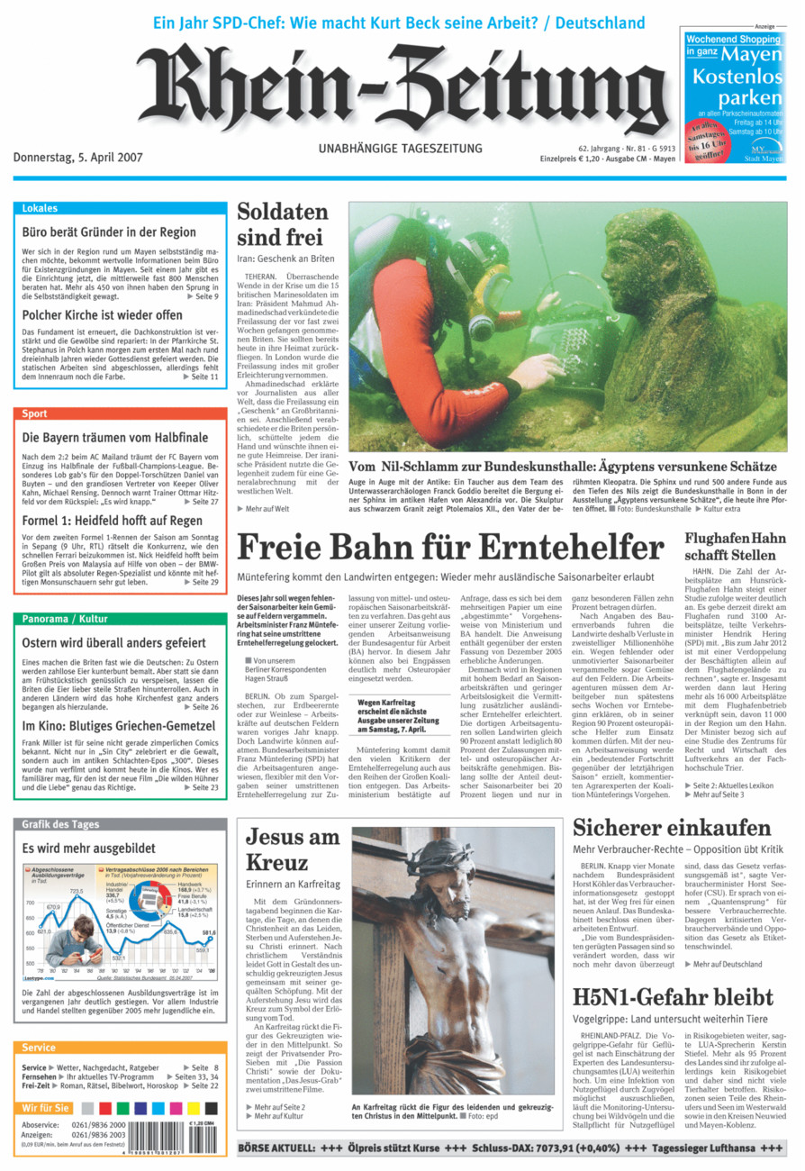 Rhein-Zeitung Andernach & Mayen vom Donnerstag, 05.04.2007
